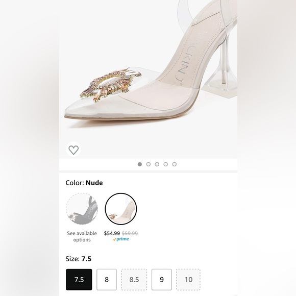 Mackinj heels sandals Nude color size 7.5 - Picture 2 of 7